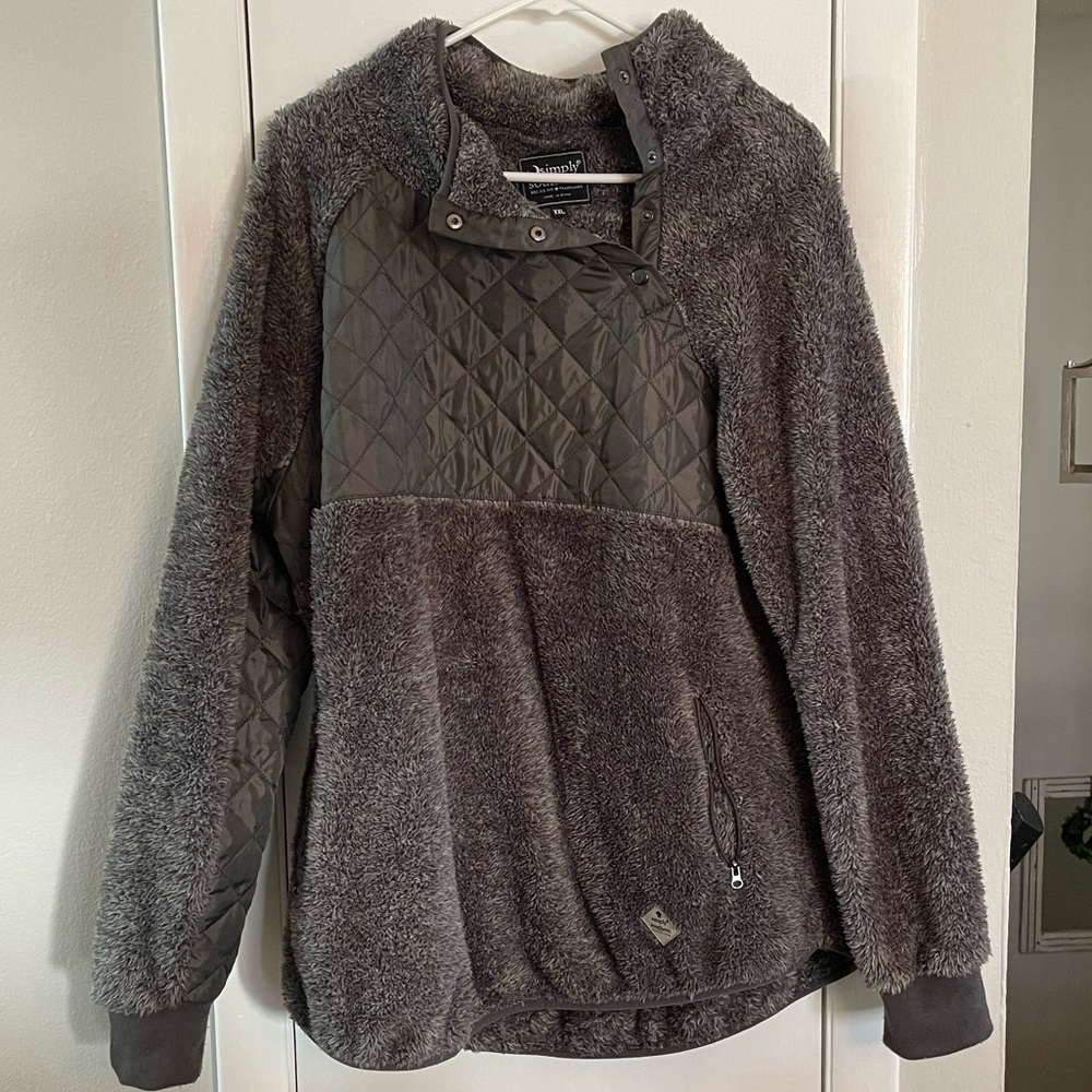 Simply Southern Ladies Sherpa Pullover XXL